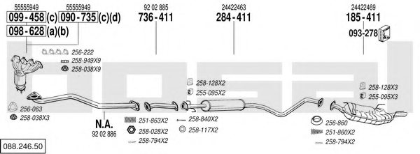 BOSAL 088.246.50 Exhaust System